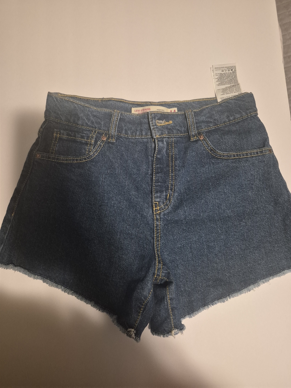 Levi's Women's Dark Indigo High-Rise Denim Cutoff Shorts